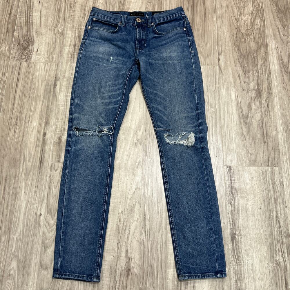 Bullhead Mens Stacked Skinny Distressed Jeans Size W28 L30